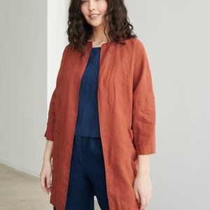 Linenfox Juniper Terracotta Linen Jacket